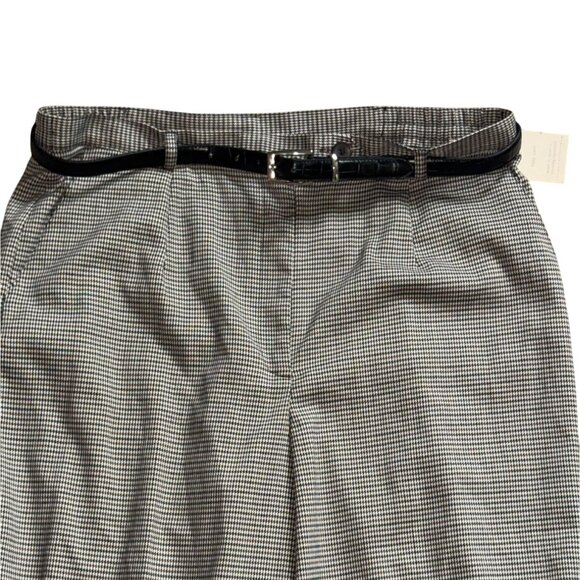 Covington Womens Easy Care Houndstooth Belted Pants-Size 16-NWT - Picture 2 of 8